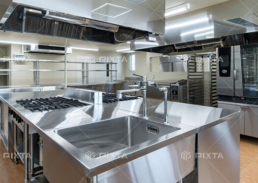 新しい厨房の様子