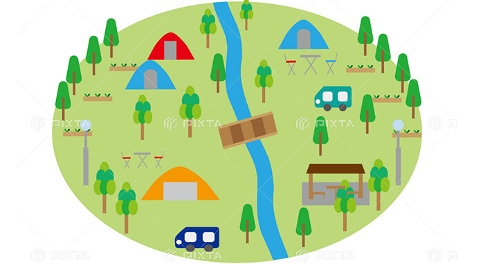 テストキャンプ場地図